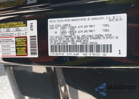 2024 Toyota Tacoma Sr5 4Wd z USA, uszkodzony, nr VIN 3TYLB5JN0RT030340